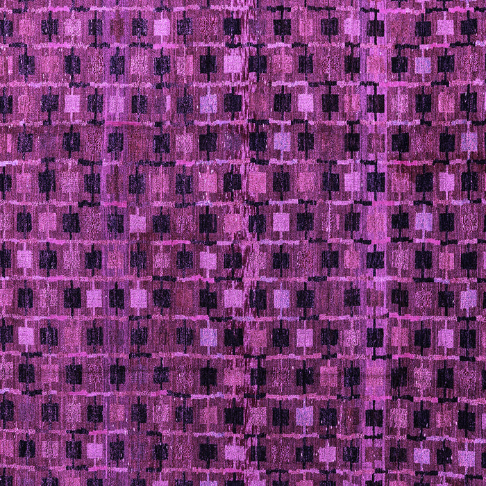 Square Machine Washable Abstract Purple Modern Area Rugs, wshabs4893pur