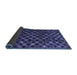 Sideview of Abstract Blue Modern Rug, abs4893blu