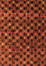 Abstract Orange Modern Rug, abs4893org