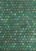 Machine Washable Abstract Turquoise Modern Area Rugs, wshabs4894turq