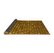 Sideview of Abstract Yellow Modern Rug, abs4894yw