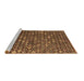 Sideview of Machine Washable Abstract Brown Modern Rug, wshabs4894brn