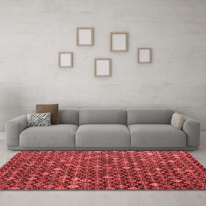 Modern Red Washable Rugs