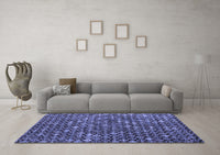 Machine Washable Abstract Blue Modern Rug, wshabs4894blu