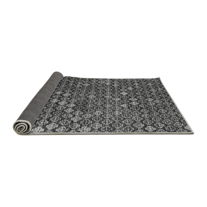 Sideview of Abstract Gray Modern Rug, abs4894gry
