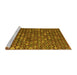 Sideview of Machine Washable Abstract Yellow Modern Rug, wshabs4894yw