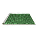 Sideview of Machine Washable Abstract Emerald Green Modern Area Rugs, wshabs4894emgrn