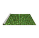 Sideview of Machine Washable Abstract Green Modern Area Rugs, wshabs4894grn