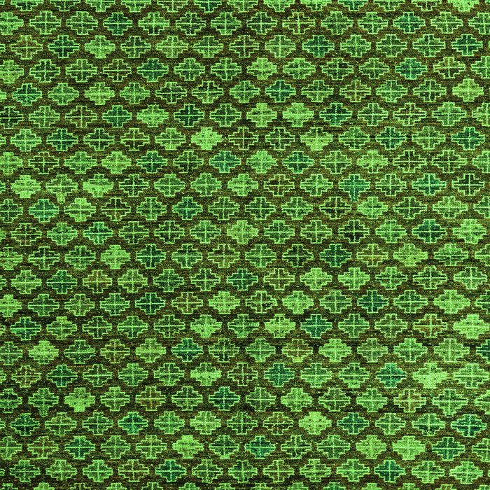 Square Abstract Green Modern Rug, abs4894grn