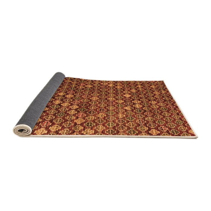 Sideview of Abstract Orange Modern Rug, abs4894org