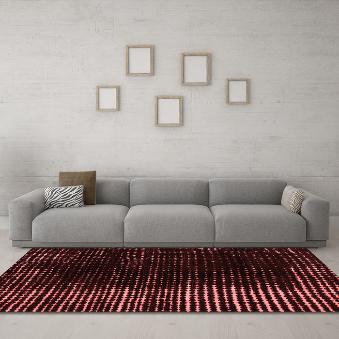 Modern Red Washable Rugs
