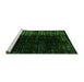 Sideview of Machine Washable Abstract Green Modern Area Rugs, wshabs4895grn