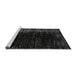 Sideview of Machine Washable Abstract Gray Modern Rug, wshabs4895gry