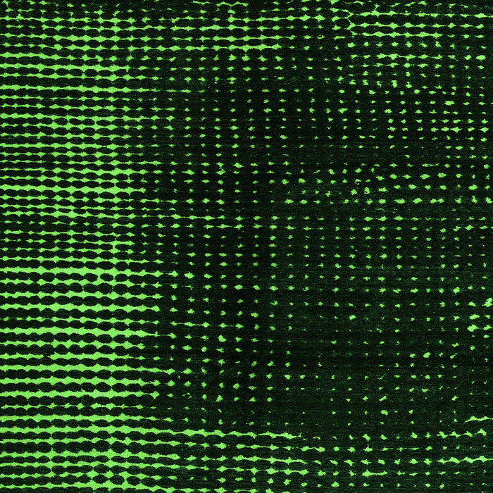 Square Machine Washable Abstract Green Modern Area Rugs, wshabs4895grn