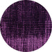 Round Abstract Pink Modern Rug, abs4895pnk