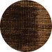 Round Abstract Orange Modern Rug, abs4895org