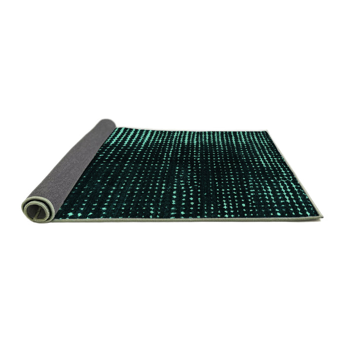 Sideview of Abstract Turquoise Modern Rug, abs4895turq