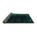 Sideview of Abstract Turquoise Modern Rug, abs4895turq