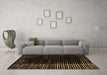 Machine Washable Abstract Brown Modern Rug in a Living Room,, wshabs4895brn