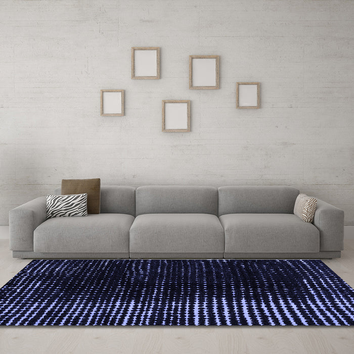 Machine Washable Abstract Blue Modern Rug in a Living Room, wshabs4895blu