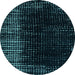 Round Machine Washable Abstract Light Blue Modern Rug, wshabs4895lblu