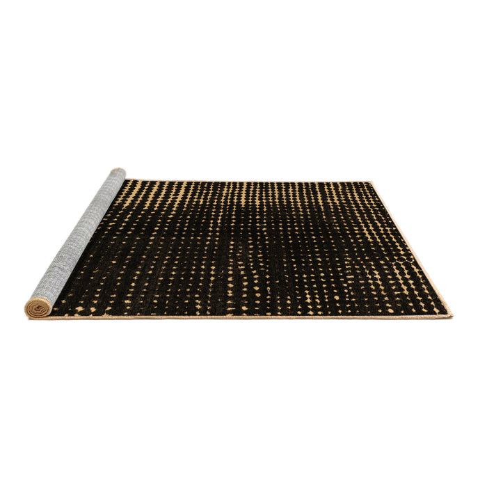 Sideview of Machine Washable Abstract Brown Modern Rug, wshabs4895brn