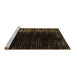 Sideview of Machine Washable Abstract Brown Modern Rug, wshabs4895brn