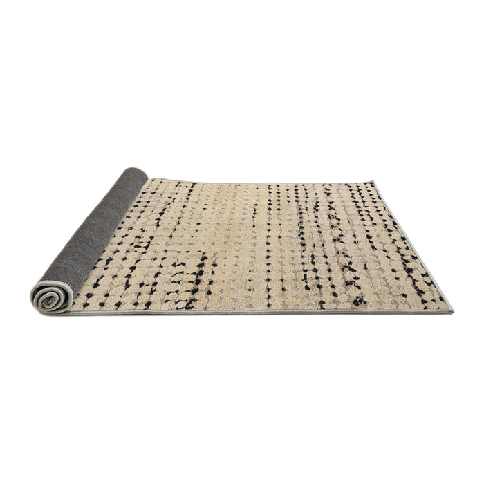 Sideview of Abstract Brown Solid Rug, abs4896