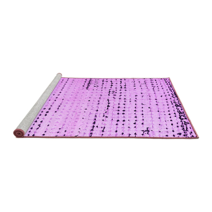 Sideview of Machine Washable Solid Purple Modern Area Rugs, wshabs4896pur