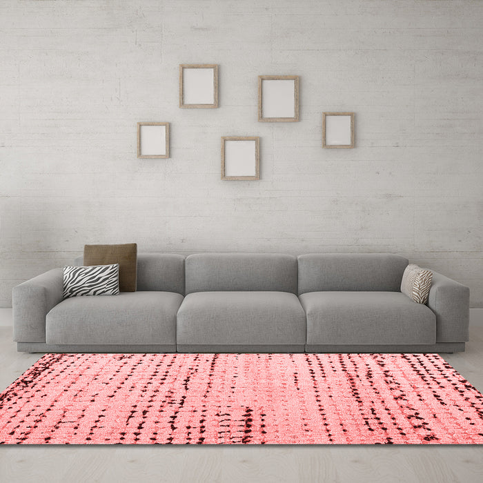 Modern Red Washable Rugs