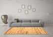 Machine Washable Solid Orange Modern Area Rugs in a Living Room, wshabs4896org