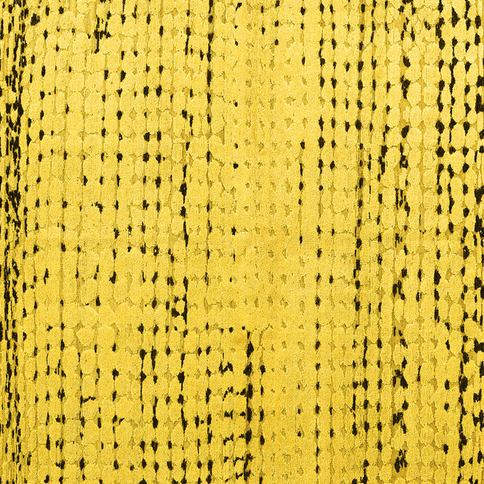 Square Machine Washable Solid Yellow Modern Rug, wshabs4896yw