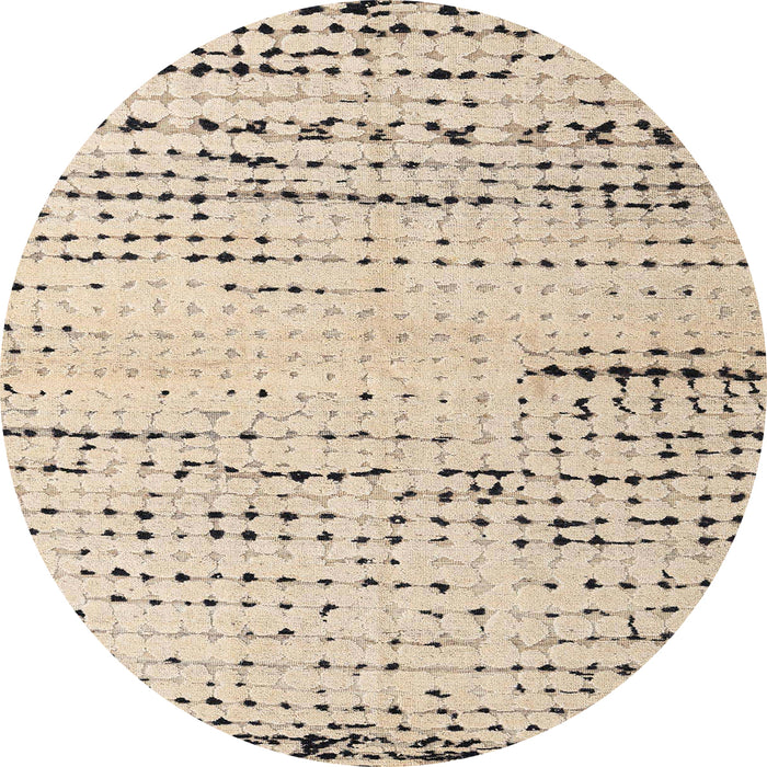 Round Machine Washable Abstract Brown Rug, wshabs4896