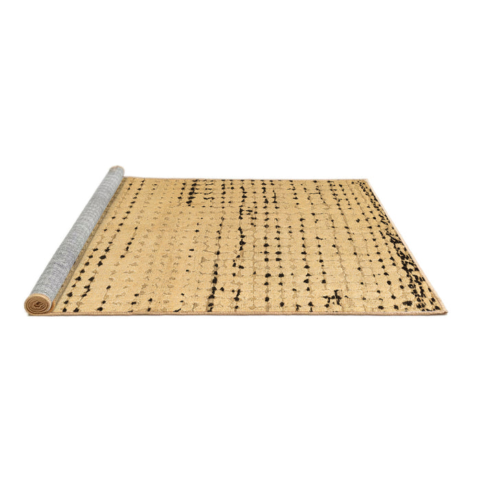 Sideview of Machine Washable Solid Brown Modern Rug, wshabs4896brn