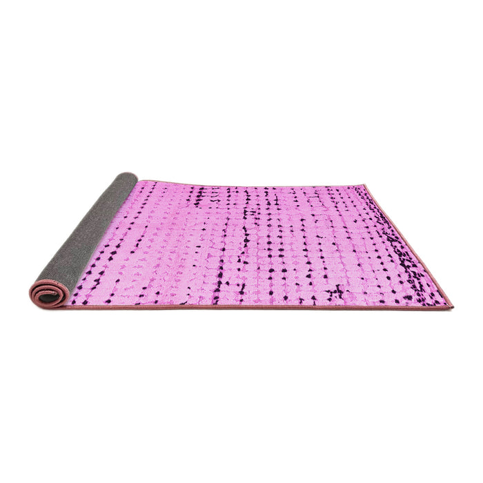 Sideview of Solid Pink Modern Rug, abs4896pnk