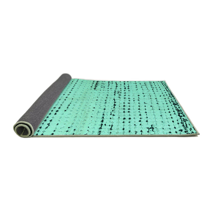 Sideview of Solid Turquoise Modern Rug, abs4896turq