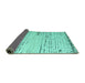 Sideview of Solid Turquoise Modern Rug, abs4896turq