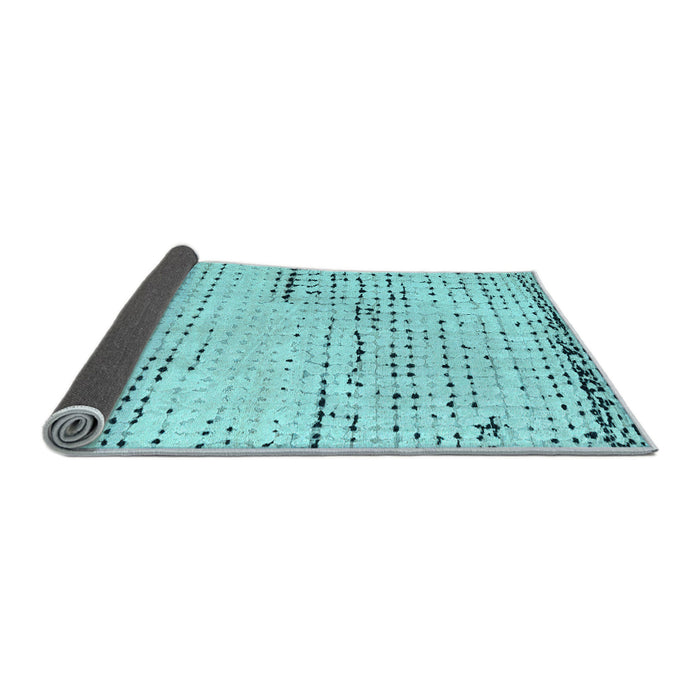 Sideview of Solid Light Blue Modern Rug, abs4896lblu