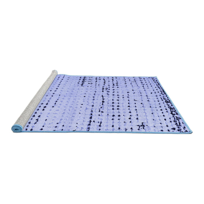 Sideview of Machine Washable Solid Blue Modern Rug, wshabs4896blu