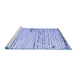 Sideview of Machine Washable Solid Blue Modern Rug, wshabs4896blu