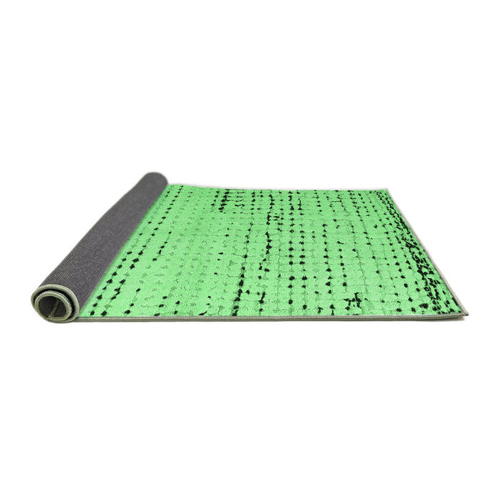Sideview of Solid Emerald Green Modern Rug, abs4896emgrn
