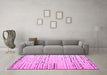 Machine Washable Solid Pink Modern Rug in a Living Room, wshabs4896pnk