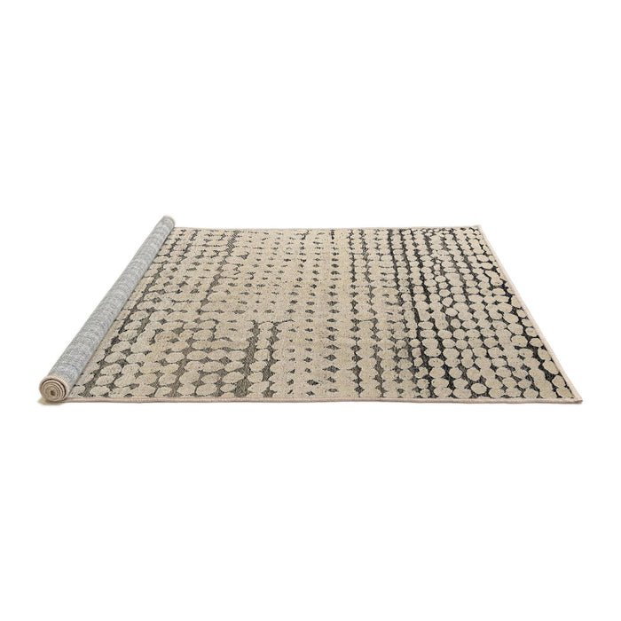 Sideview of Machine Washable Abstract Khaki Green Rug, wshabs4897