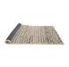 Sideview of Abstract Khaki Green Solid Rug, abs4897