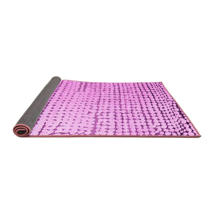 Sideview of Solid Pink Modern Rug, abs4897pnk
