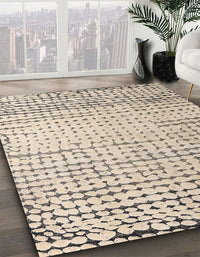 Abstract Khaki Green Solid Rug, abs4897