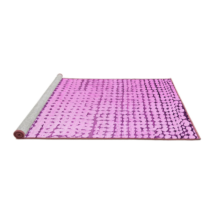 Sideview of Machine Washable Solid Pink Modern Rug, wshabs4897pnk