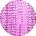 Round Solid Pink Modern Rug, abs4897pnk