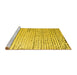 Sideview of Machine Washable Solid Yellow Modern Rug, wshabs4897yw