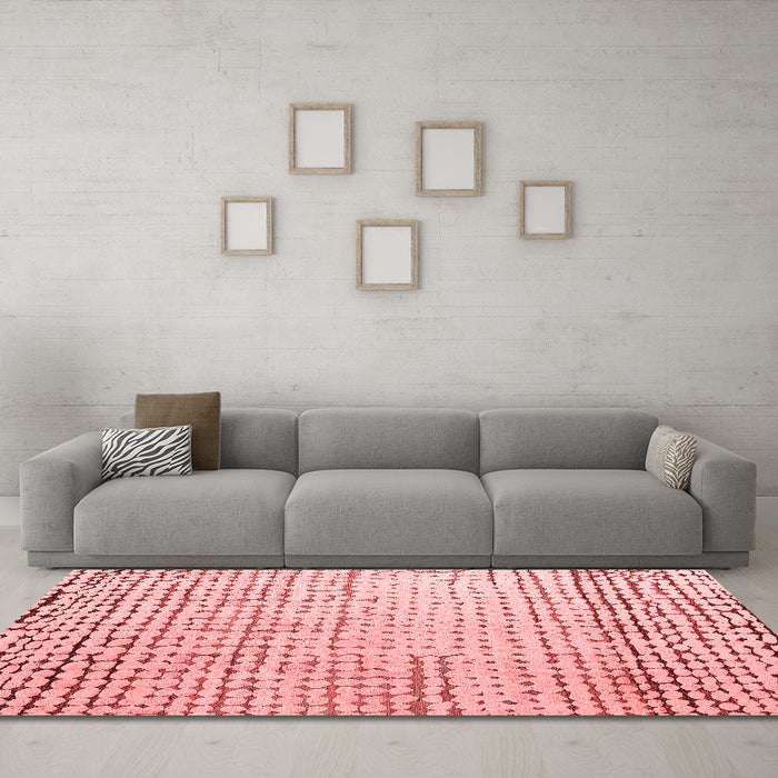 Modern Red Washable Rugs